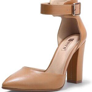 Nude Ankle-Strap Block Heel Pumps – Never Worn (NIB)